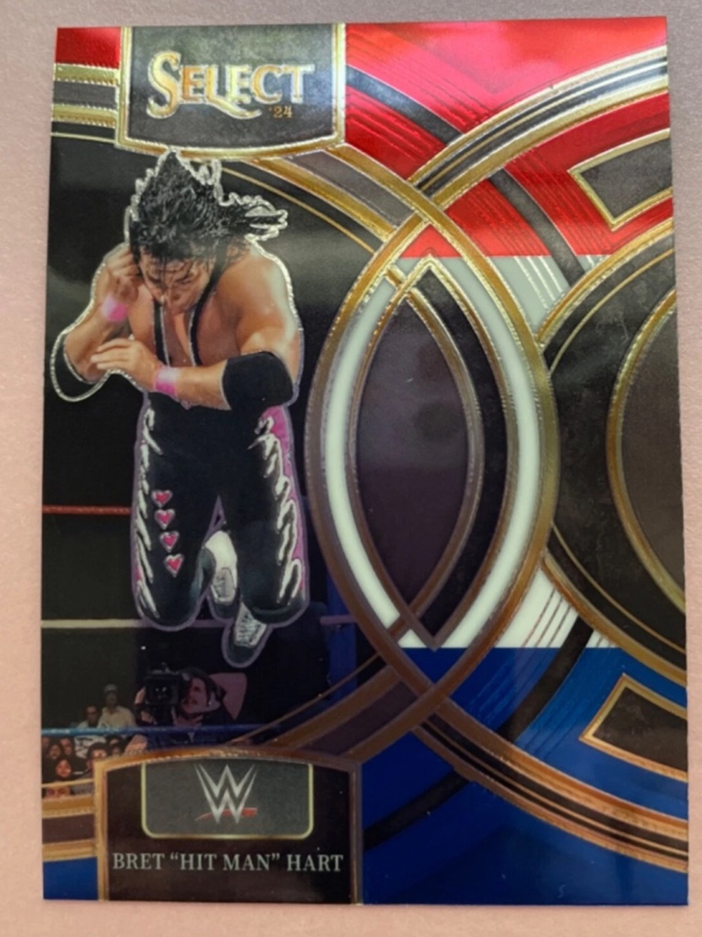 Bret Hart 2024 Panini Select Red And Blue WWE Wrestling Card